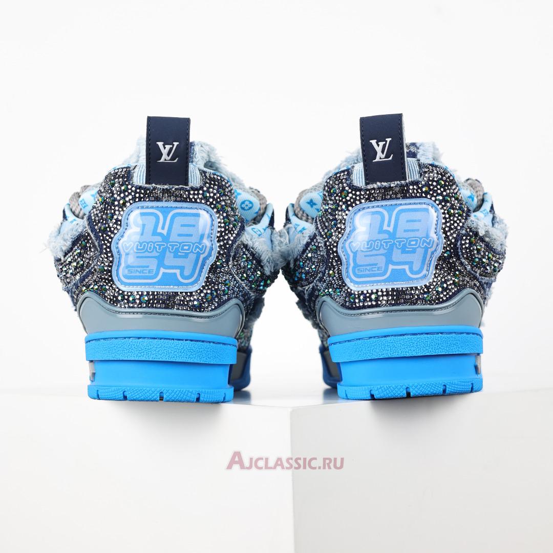 New Swarovski x Louis Vuitton LV Skate Sneaker "Blue Monogram" 1ABMHC Shoes