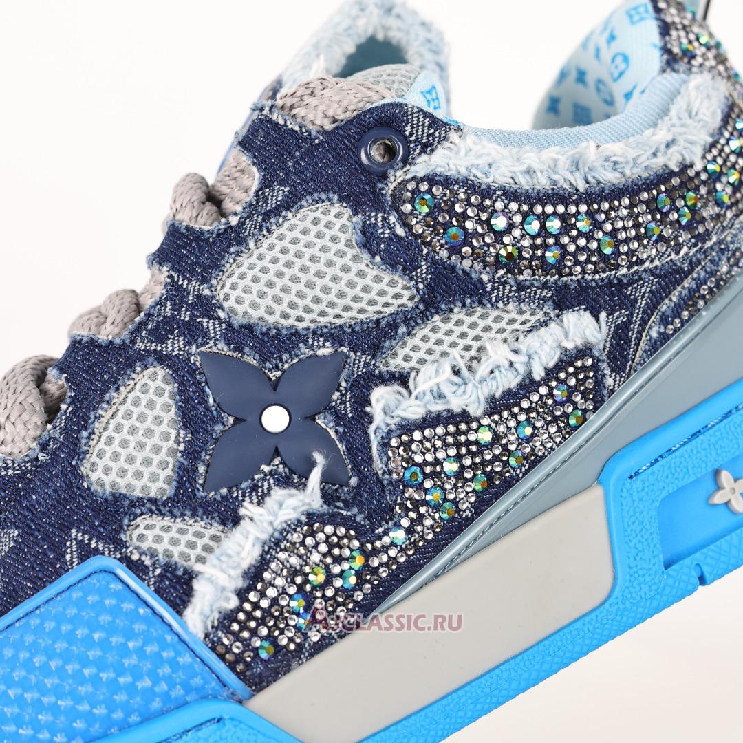 New Swarovski x Louis Vuitton LV Skate Sneaker "Blue Monogram" 1ABMHC Shoes