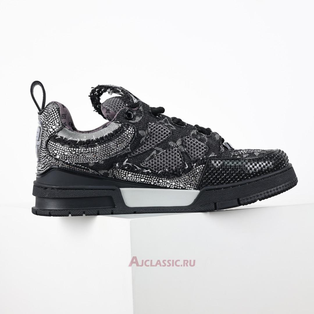 New Swarovski x Louis Vuitton LV Skate Sneaker "Black Monogran" 1ABMHV-2 Shoes