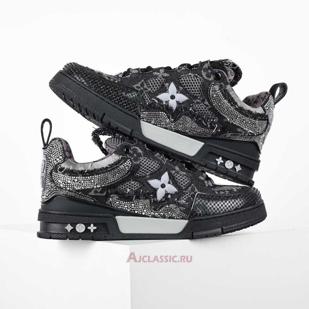 New Swarovski x Louis Vuitton LV Skate Sneaker "Black Monogran" 1ABMHV-2 Shoes