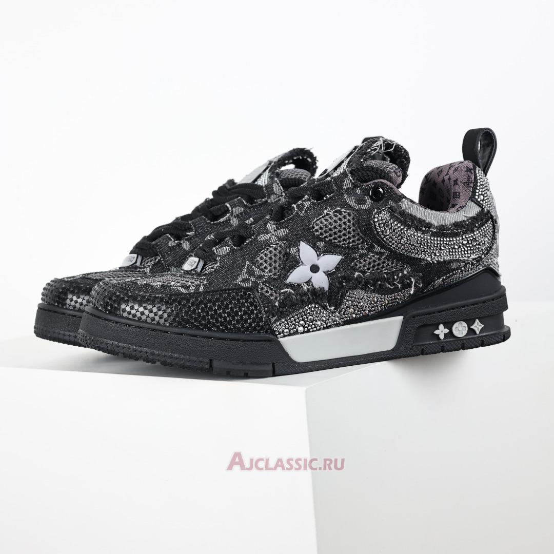 New Swarovski x Louis Vuitton LV Skate Sneaker "Black Monogran" 1ABMHV-2 Shoes