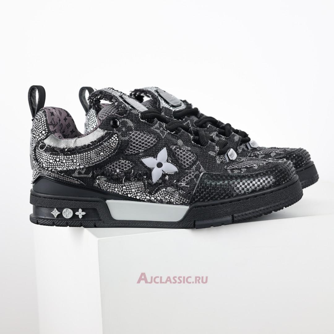 New Swarovski x Louis Vuitton LV Skate Sneaker "Black Monogran" 1ABMHV-2 Shoes