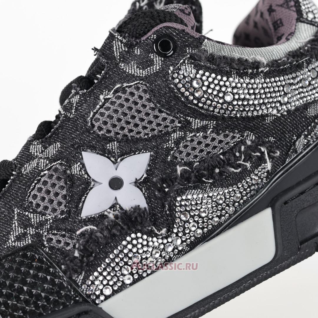 New Swarovski x Louis Vuitton LV Skate Sneaker "Black Monogran" 1ABMHV-2 Shoes