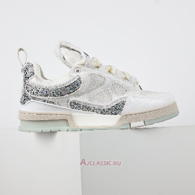 Buy Swarovski x Louis Vuitton LV Skate Sneaker White Monogran White 1ABMHV-3 Quality Reps Replicas Shoes