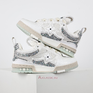Buy Swarovski x Louis Vuitton LV Skate Sneaker White Monogran White 1ABMHV-3 Quality Reps Replicas Shoes
