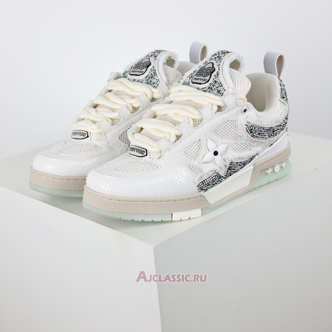 New Swarovski x Louis Vuitton LV Skate Sneaker "White Monogran" 1ABMHV-3 Shoes