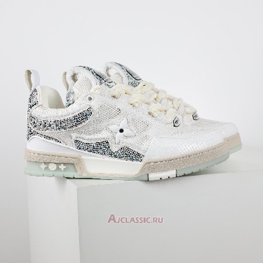 Buy Swarovski x Louis Vuitton LV Skate Sneaker White Monogran White 1ABMHV-3 Quality Reps Replicas Shoes