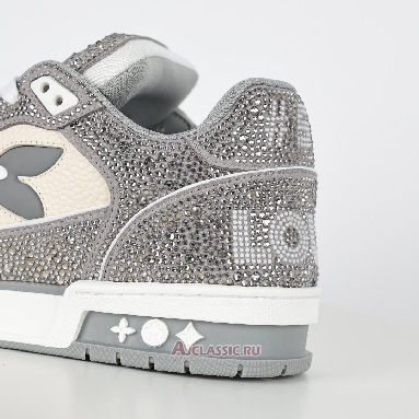 Buy Louis Vuitton LV Trainer Sneaker Grey Beige Crystal Grey 1AA6PV-3 Quality Reps Replicas Shoes