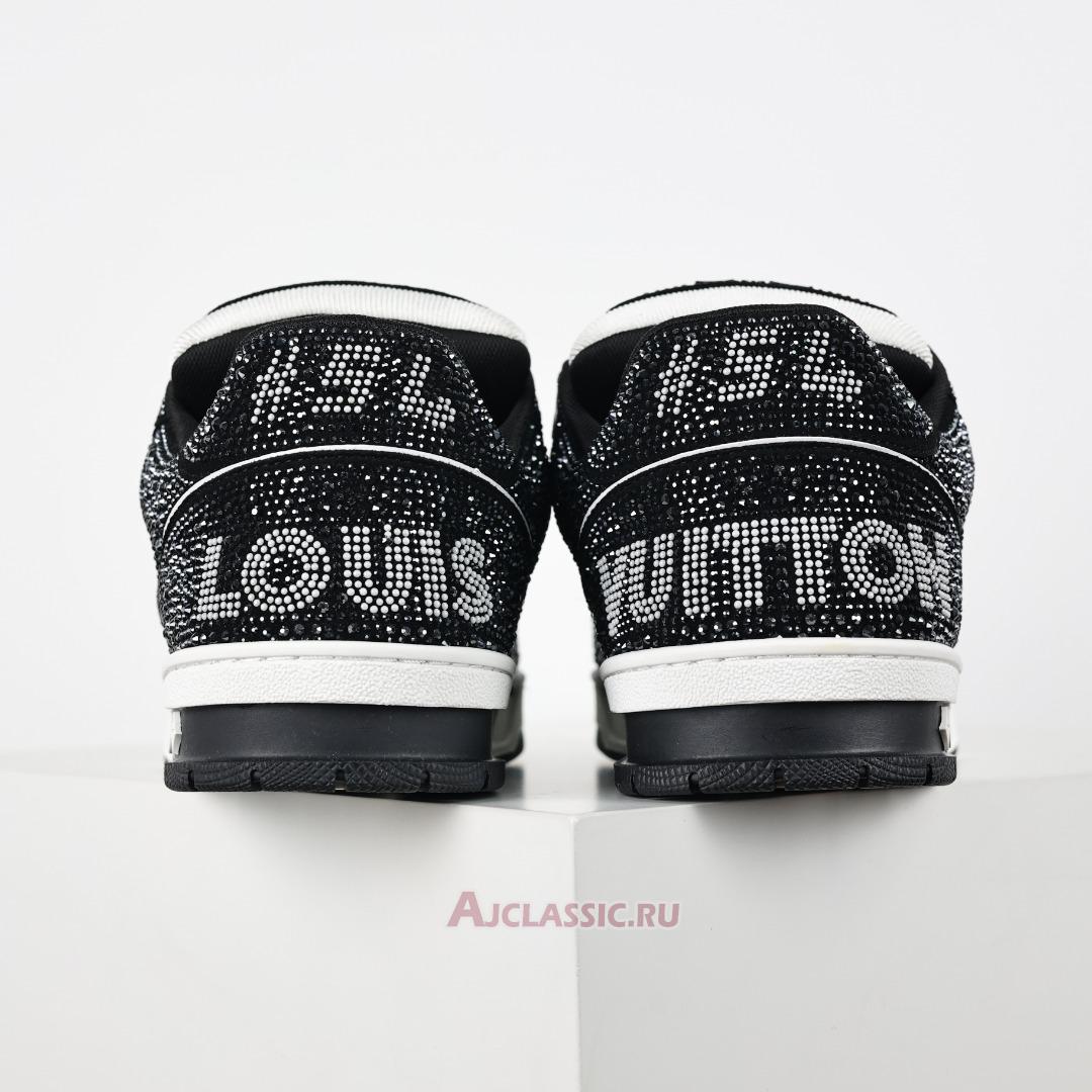 New Louis Vuitton LV Trainer Sneaker "Black Beige Crystal" 1AA6PV-4 Shoes