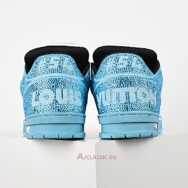 Buy Louis Vuitton LV Trainers Sneaker Blue Beige Crystal Blue 1AHTVK-2 Quality Reps Replicas Shoes