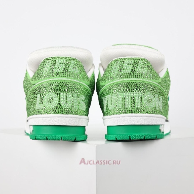 Buy Louis Vuitton LV Trainers Sneaker Green Beige Crystal Green 1ABLY3-2 Quality Reps Replicas Shoes