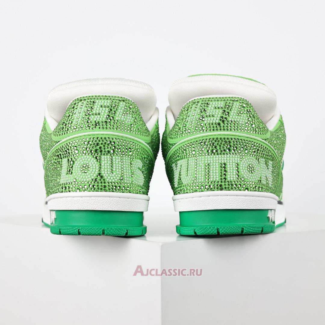 New Louis Vuitton LV Trainers Sneaker "Green Beige Crystal" 1ABLY3-2 Shoes