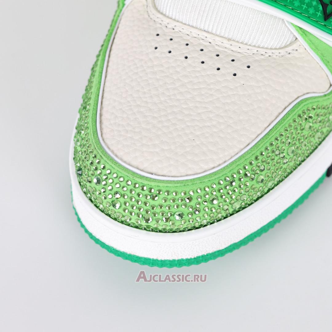 New Louis Vuitton LV Trainers Sneaker "Green Beige Crystal" 1ABLY3-2 Shoes