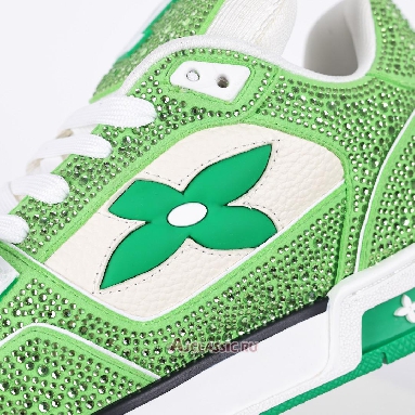 Buy Louis Vuitton LV Trainers Sneaker Green Beige Crystal Green 1ABLY3-2 Quality Reps Replicas Shoes