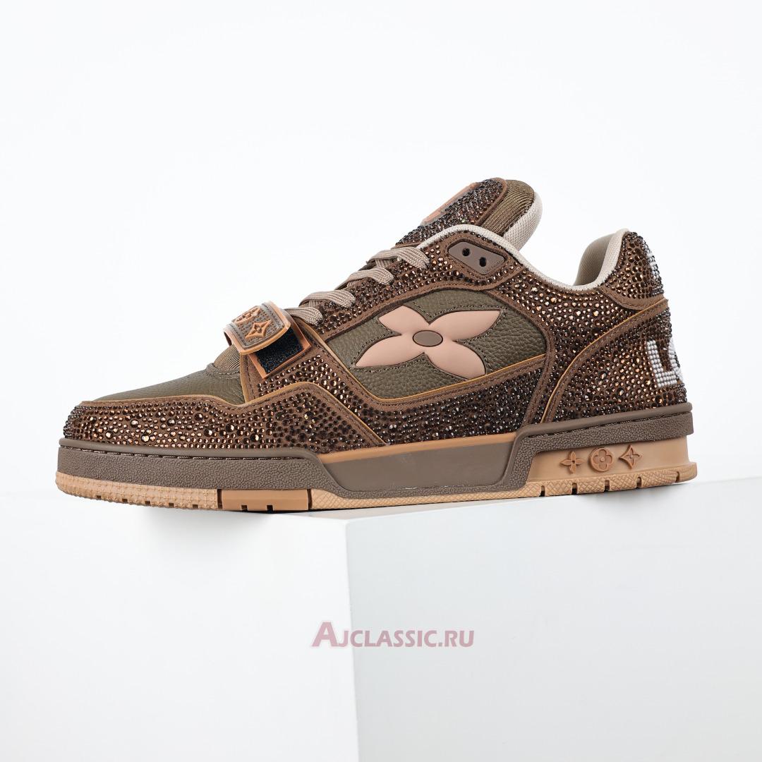 New Louis Vuitton LV Trainers Sneaker "Brown Crystal" 1AD7L7-2 Shoes
