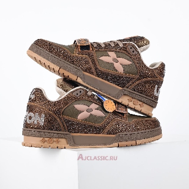 Buy Louis Vuitton LV Trainers Sneaker Brown Crystal Brown 1AD7L7-2 Quality Reps Replicas Shoes