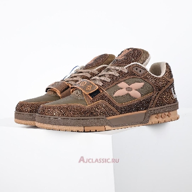 Buy Louis Vuitton LV Trainers Sneaker Brown Crystal Brown 1AD7L7-2 Quality Reps Replicas Shoes