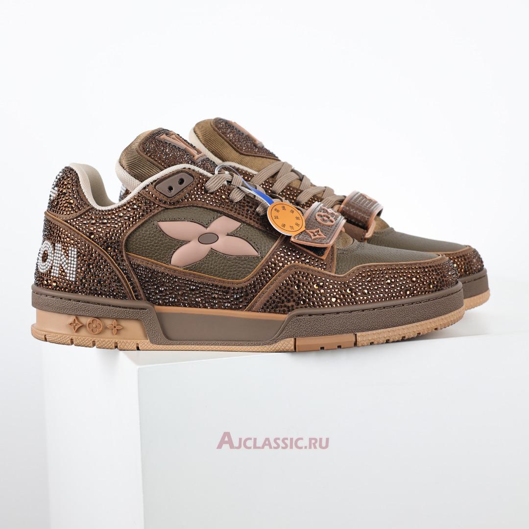 New Louis Vuitton LV Trainers Sneaker "Brown Crystal" 1AD7L7-2 Shoes