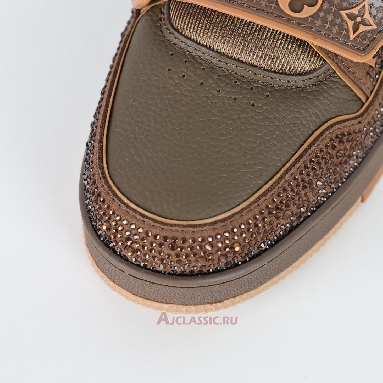 Buy Louis Vuitton LV Trainers Sneaker Brown Crystal Brown 1AD7L7-2 Quality Reps Replicas Shoes