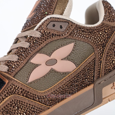 Buy Louis Vuitton LV Trainers Sneaker Brown Crystal Brown 1AD7L7-2 Quality Reps Replicas Shoes