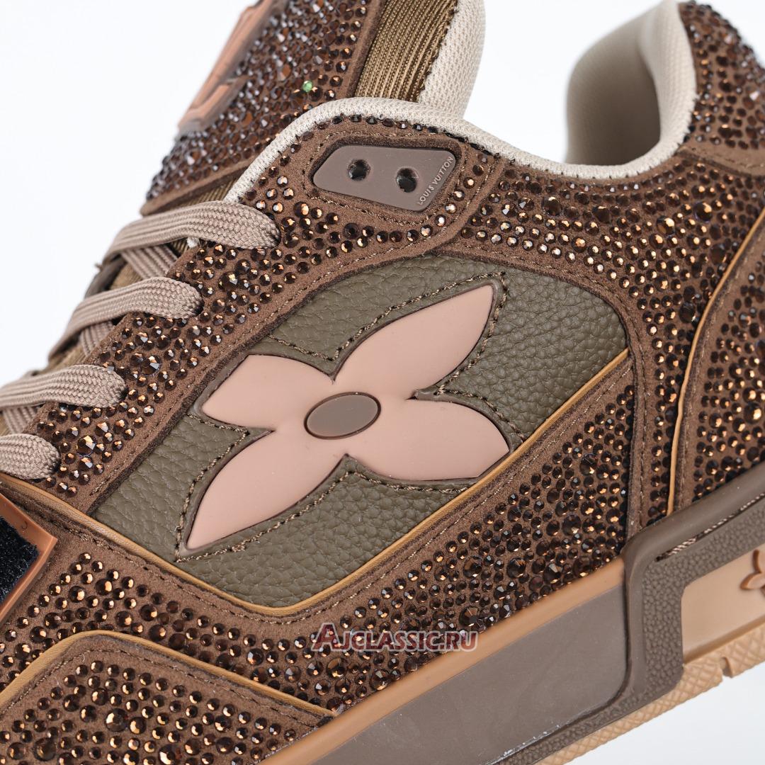 New Louis Vuitton LV Trainers Sneaker "Brown Crystal" 1AD7L7-2 Shoes