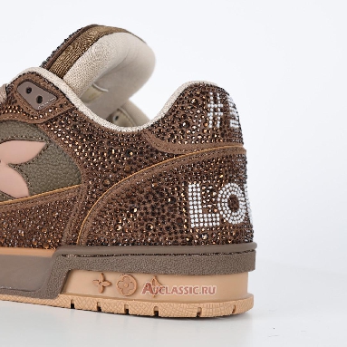 Buy Louis Vuitton LV Trainers Sneaker Brown Crystal Brown 1AD7L7-2 Quality Reps Replicas Shoes