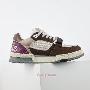 Buy Louis Vuitton LV Trainers Sneaker Brown Beige Purple Brown 1AC51J-2 Quality Reps Replicas Shoes