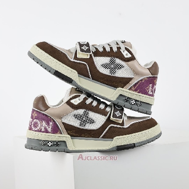Buy Louis Vuitton LV Trainers Sneaker Brown Beige Purple Brown 1AC51J-2 Quality Reps Replicas Shoes