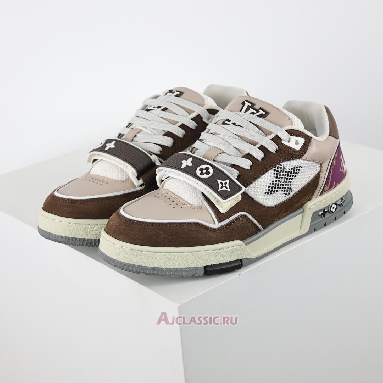 Buy Louis Vuitton LV Trainers Sneaker Brown Beige Purple Brown 1AC51J-2 Quality Reps Replicas Shoes