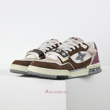 Buy Louis Vuitton LV Trainers Sneaker Brown Beige Purple Brown 1AC51J-2 Quality Reps Replicas Shoes