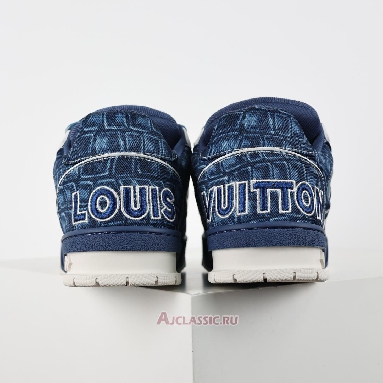 Buy Louis Vuitton LV Trainers Sneaker Blue Croc-Embossed Denim Blue 1ADE3A Quality Reps Replicas Shoes