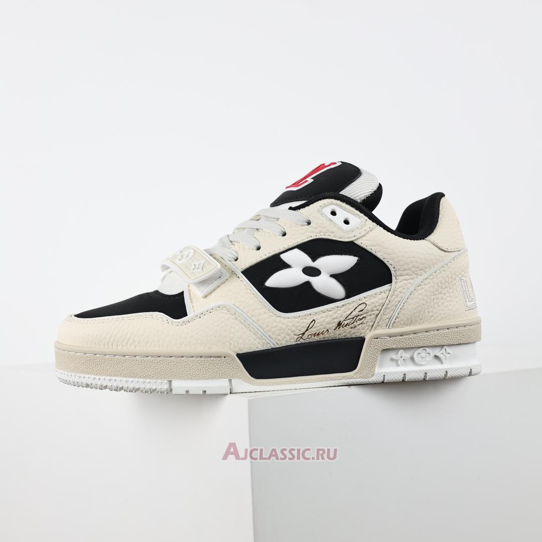 New Louis Vuitton LV Trainers Sneaker "Cream Black" 1ACW3K Shoes