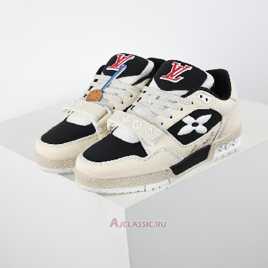 Buy Louis Vuitton LV Trainers Sneaker Cream Black Cream 1ACW3K Quality Reps Replicas Shoes