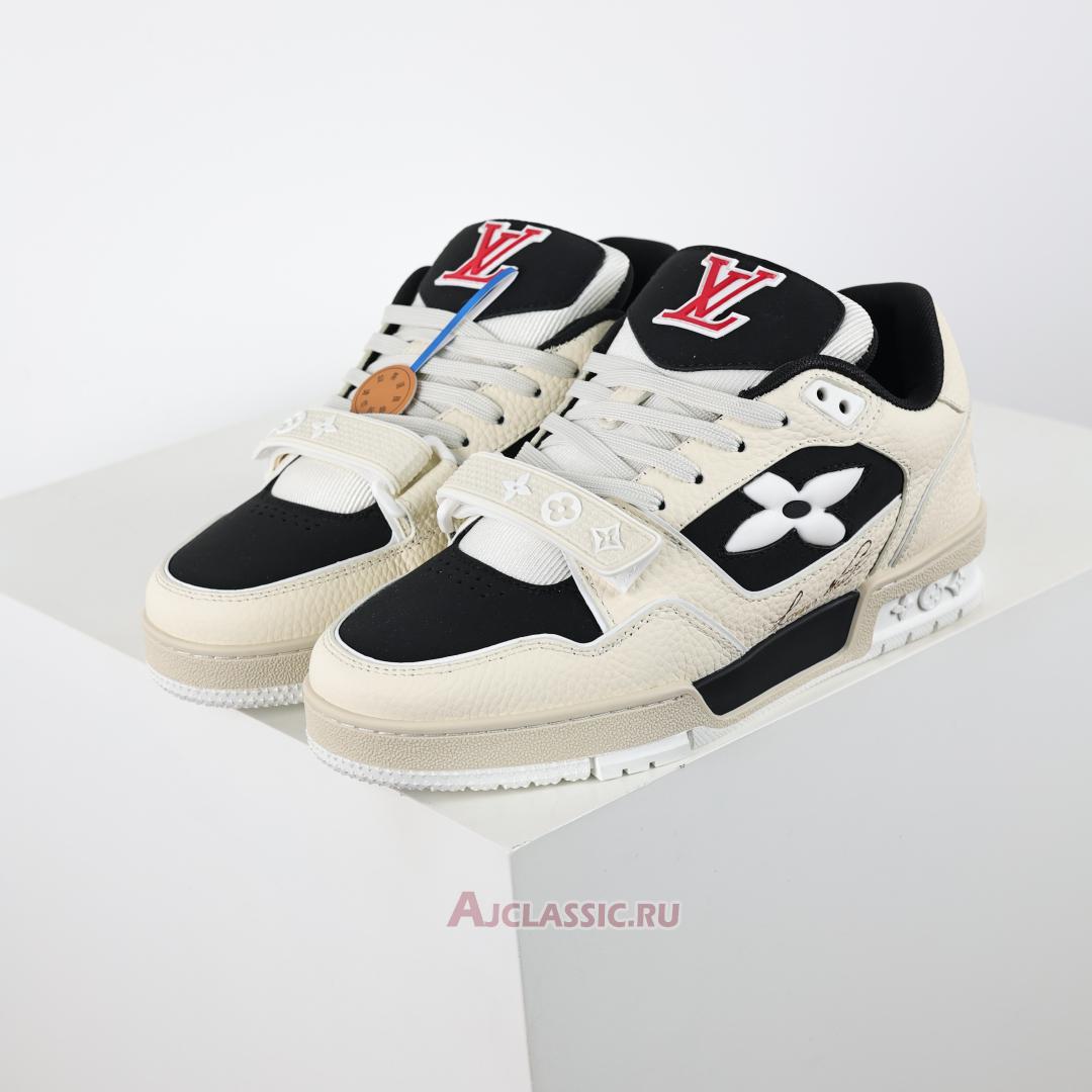 New Louis Vuitton LV Trainers Sneaker "Cream Black" 1ACW3K Shoes