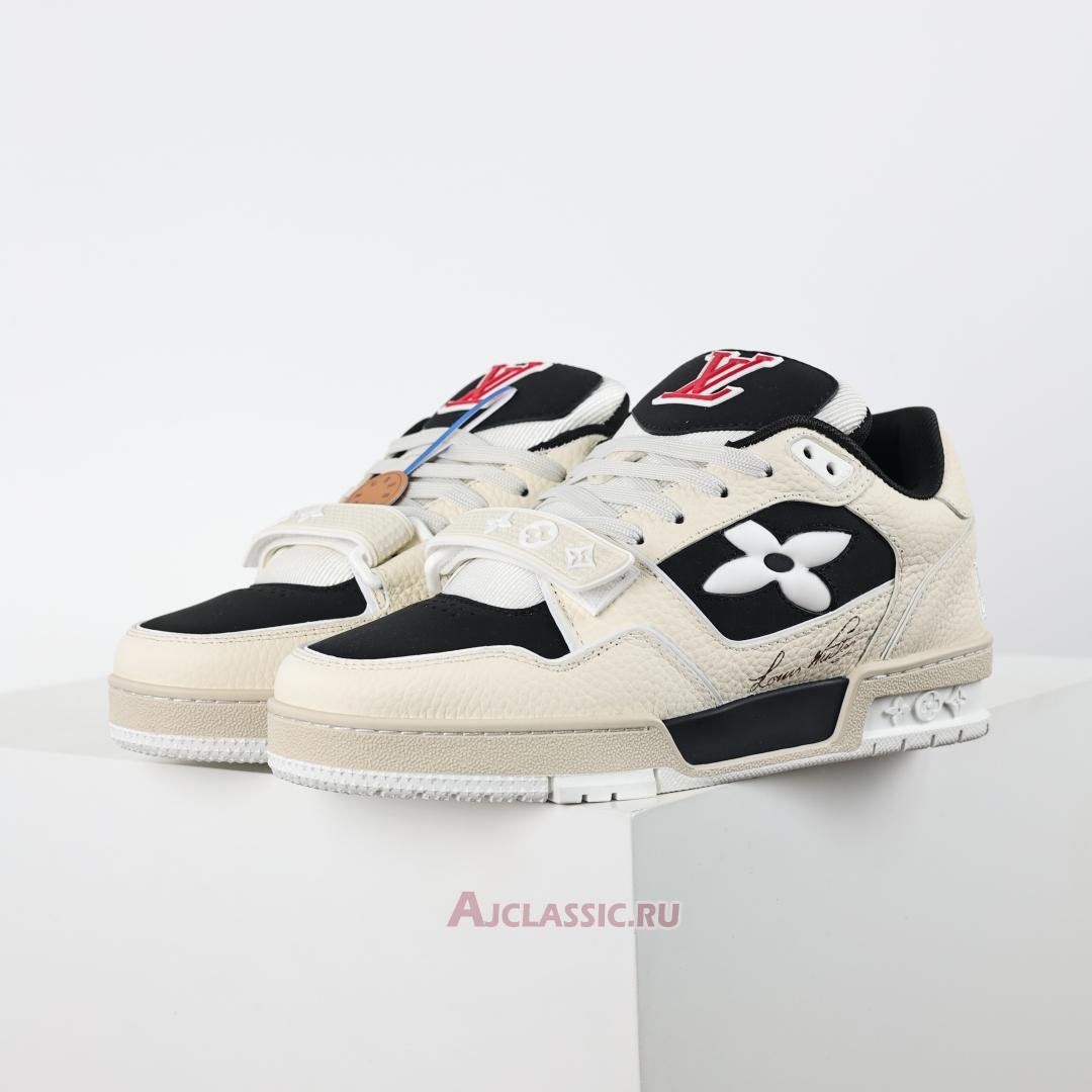 New Louis Vuitton LV Trainers Sneaker "Cream Black" 1ACW3K Shoes