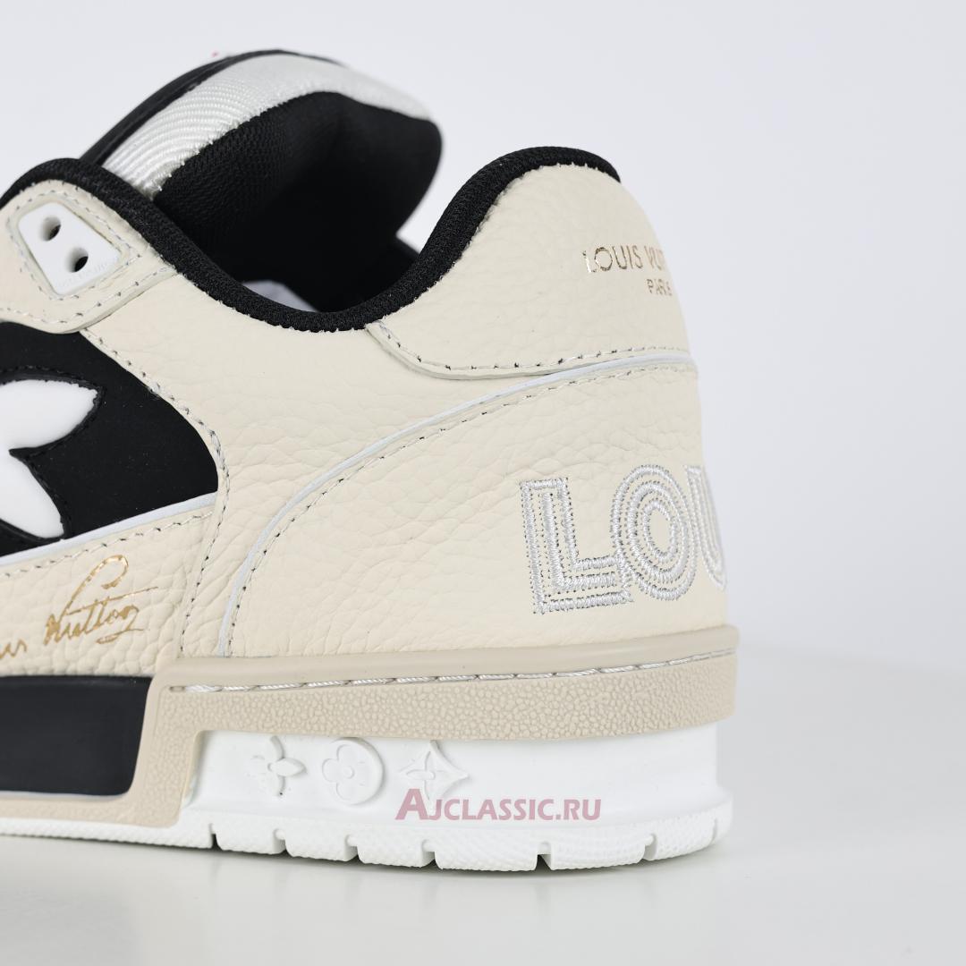 New Louis Vuitton LV Trainers Sneaker "Cream Black" 1ACW3K Shoes