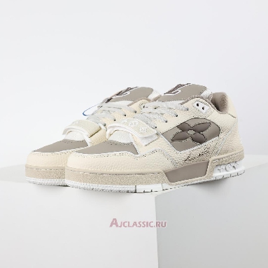 Buy Louis Vuitton LV Trainers Sneaker Monogram Flower Beige Beige 1ACW44 Quality Reps Replicas Shoes
