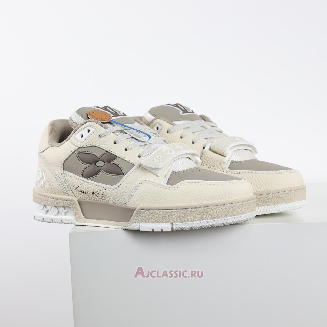 New Louis Vuitton LV Trainers Sneaker "Monogram Flower Beige" 1ACW44 Shoes