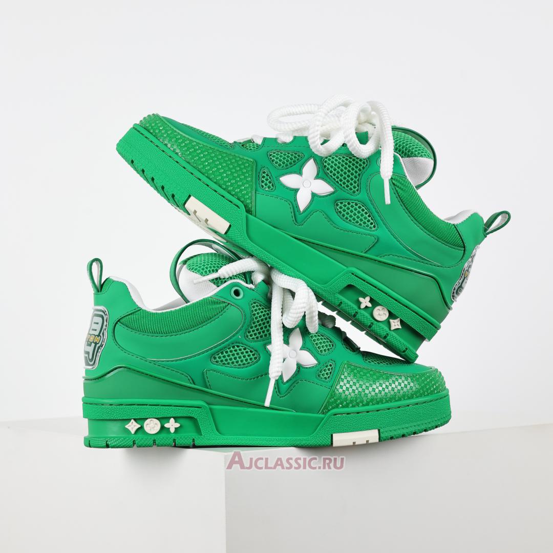 New Louis Vuitton LV Skate Sneaker "Green White" 1AHDCF Shoes