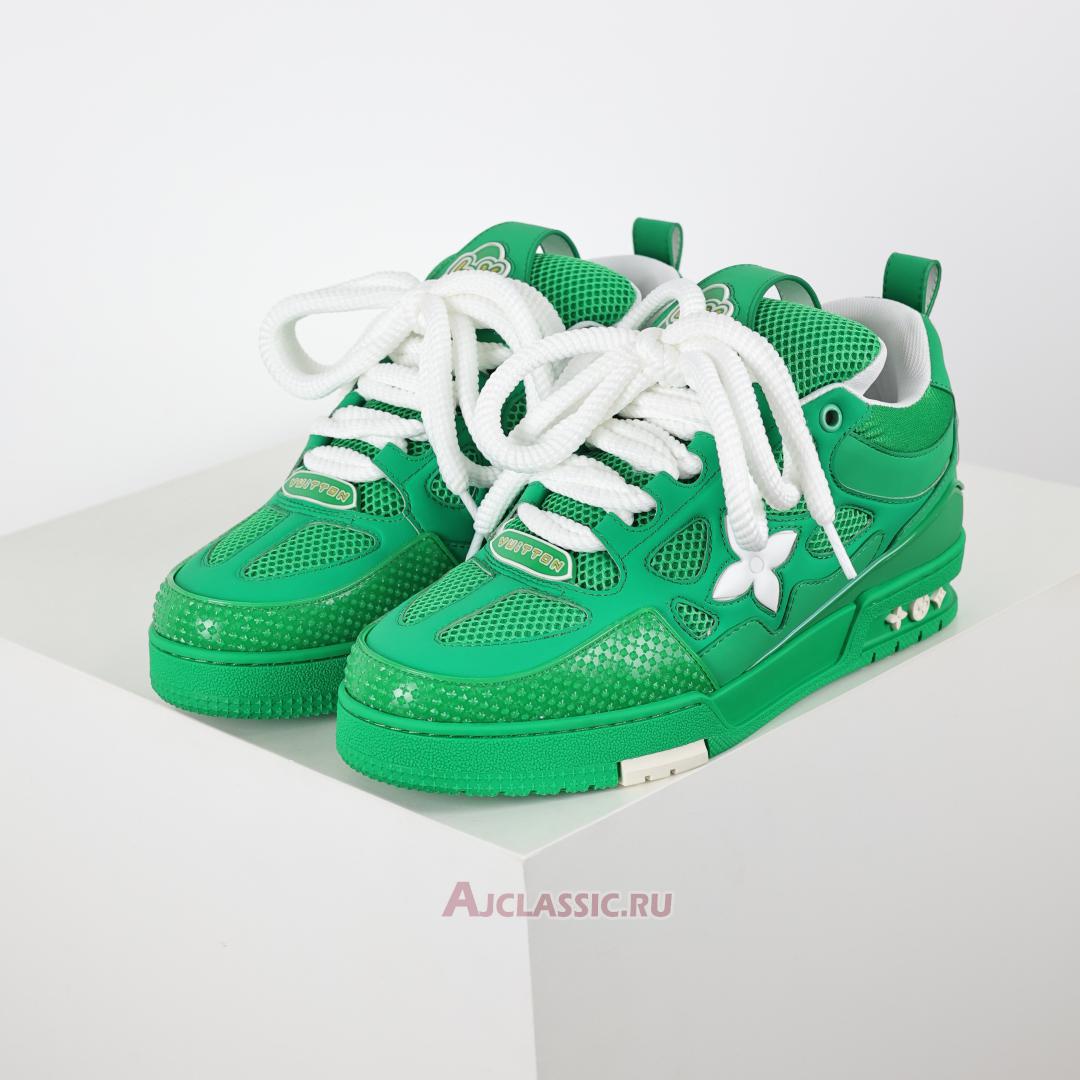 New Louis Vuitton LV Skate Sneaker "Green White" 1AHDCF Shoes