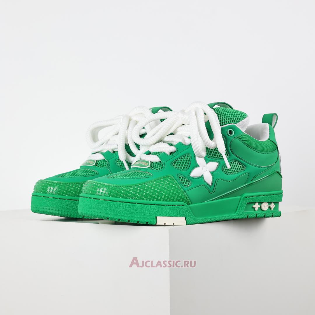 New Louis Vuitton LV Skate Sneaker "Green White" 1AHDCF Shoes