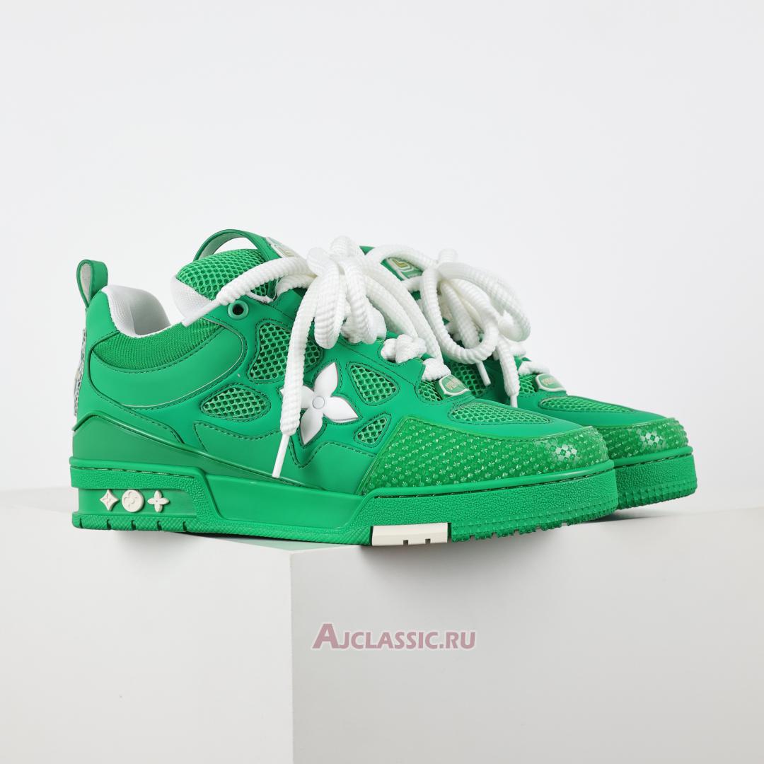 New Louis Vuitton LV Skate Sneaker "Green White" 1AHDCF Shoes
