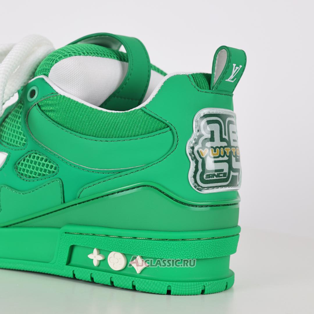 New Louis Vuitton LV Skate Sneaker "Green White" 1AHDCF Shoes