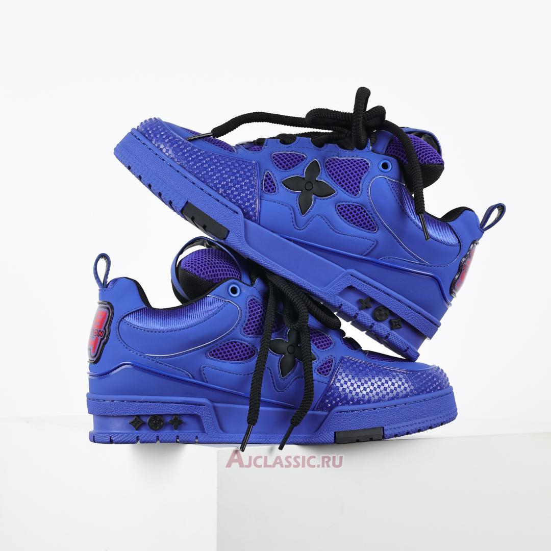 New Louis Vuitton LV Skate Sneaker "Blue Black" 1AHDCY Shoes