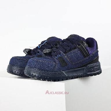 Buy Louis Vuitton LV Trainer Maxi Sneaker Blue Denim Blue 1AD6FX-2 Quality Reps Replicas Shoes