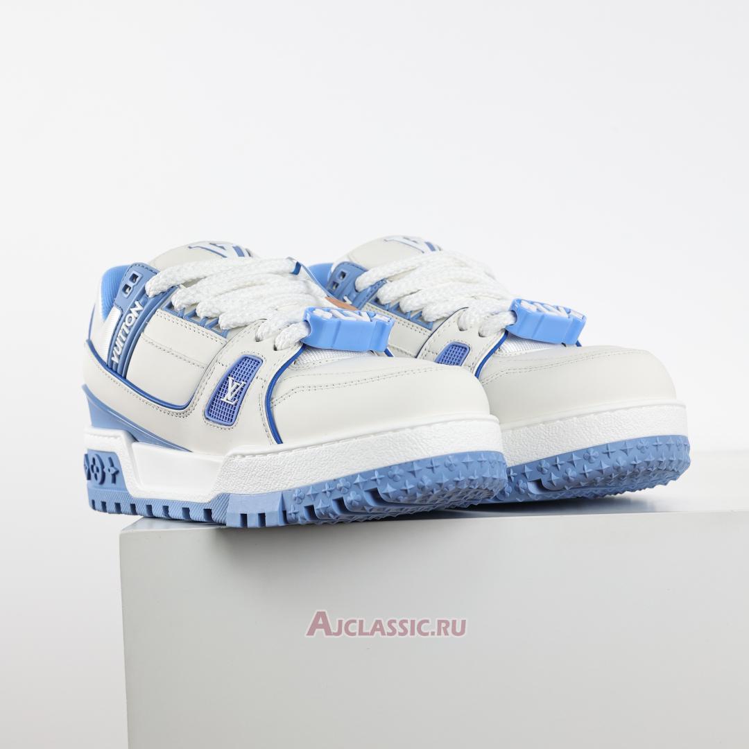 New Louis Vuitton LV Trainer Maxi Sneaker "White Sky Blue" 1ACRLE Shoes