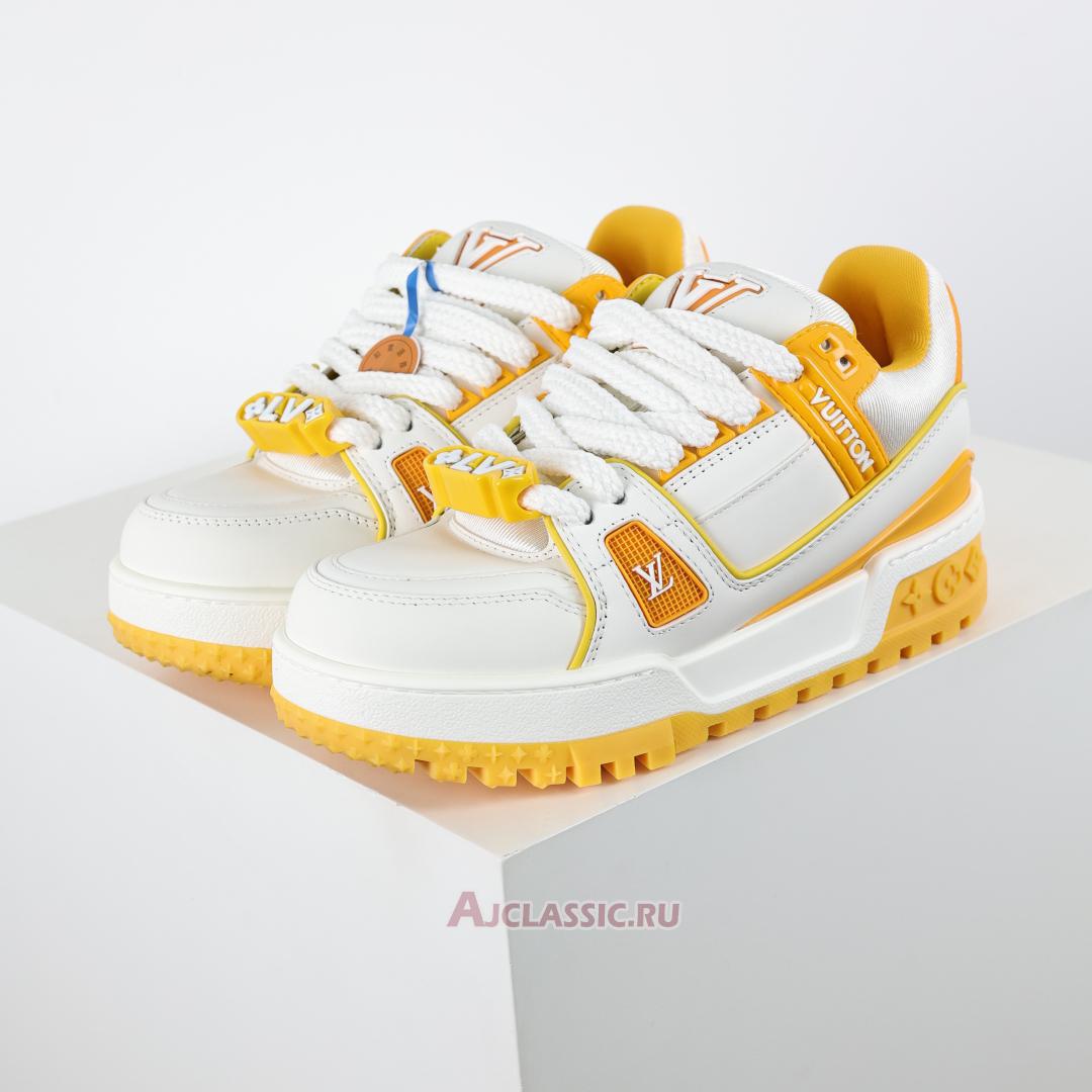 New Louis Vuitton LV Trainer Maxi Sneaker "White Yellow" 1ACPQP-2 Shoes