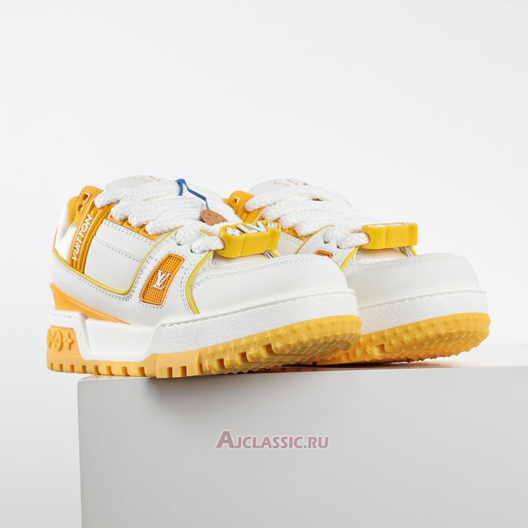 New Louis Vuitton LV Trainer Maxi Sneaker "White Yellow" 1ACPQP-2 Shoes