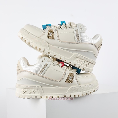 Buy Louis Vuitton LV Trainer Maxi Sneaker White White 1AB8RK Quality Reps Replicas Shoes