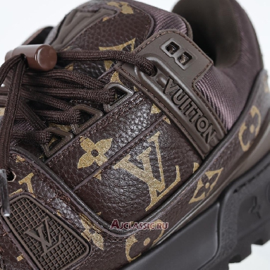 Buy Louis Vuitton LV Trainer Maxi Sneaker Ebony Black Brown Monogram Brown 1AD7DT-2 Quality Reps Replicas Shoes